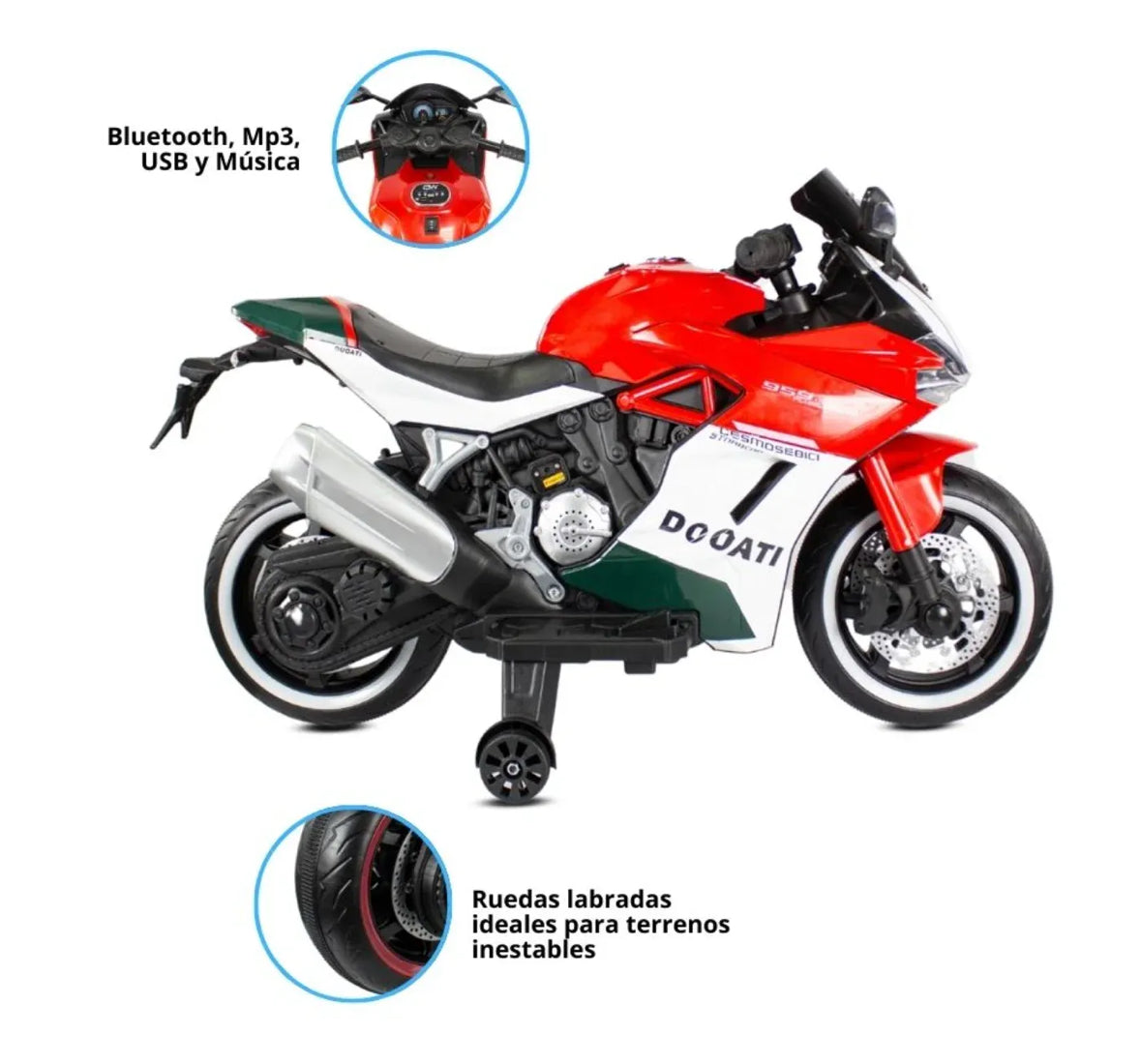 Moto Electrica 12V Tipo Ducati GT Prinsel