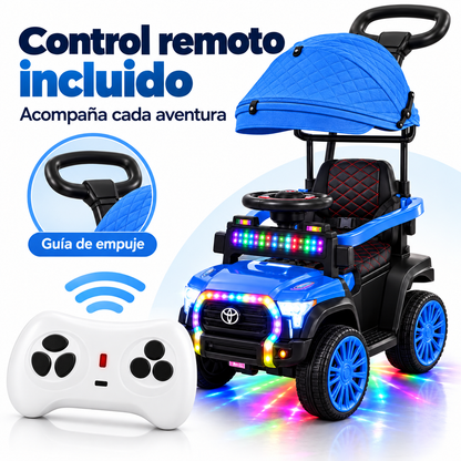 Carro Eléctrico Toyota , Con Guía, 2 Motores, Control Remoto, Llantas En Goma Y Asiento En Cuero