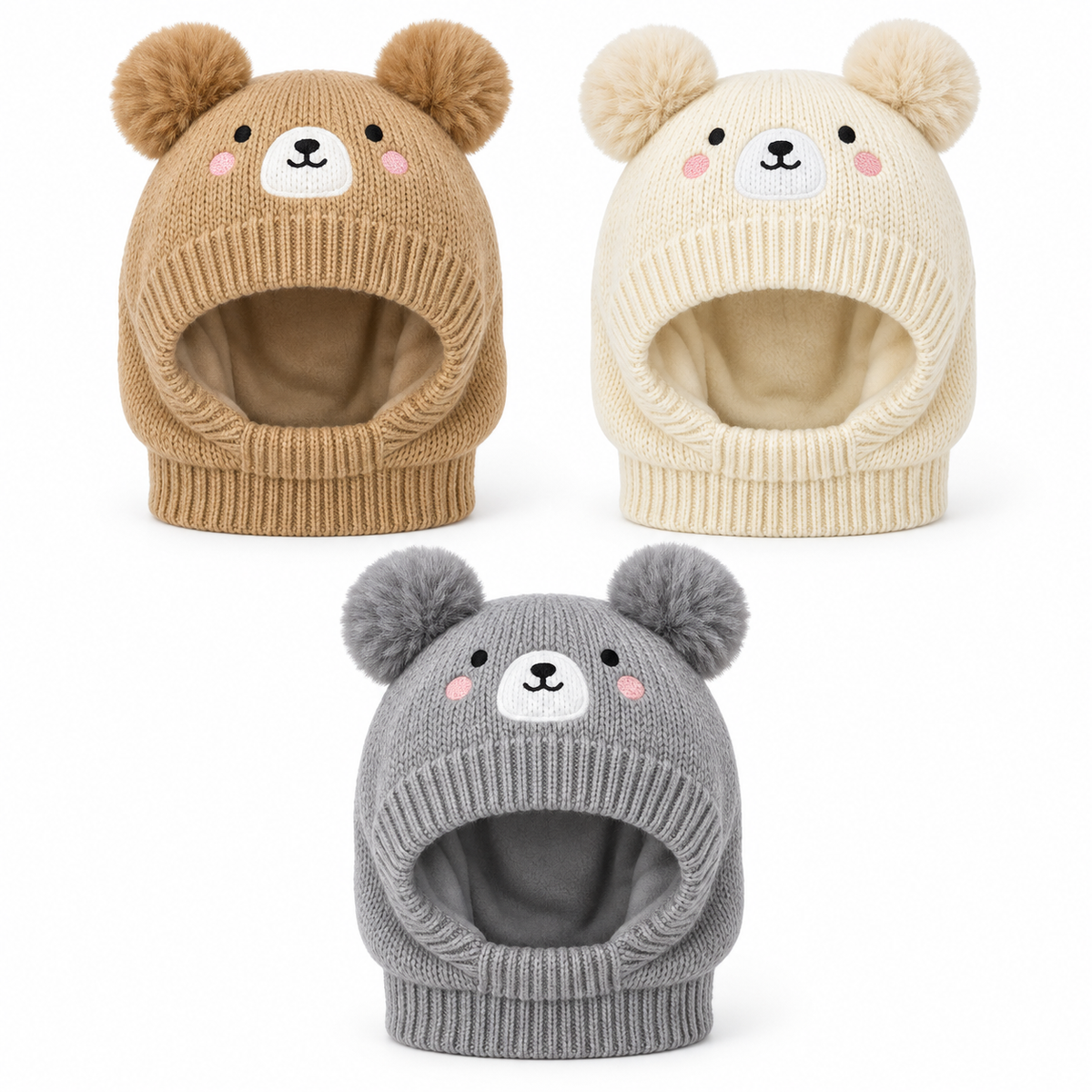 🧸 Gorro capucha infantil de osito