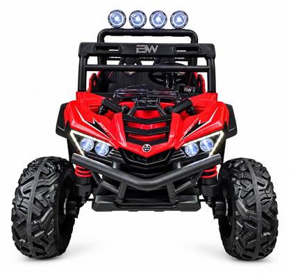 Carro eléctrico infantil Prinsel Distroyer 12V rojo con 4 motores y control Remoto De Dos Puestos