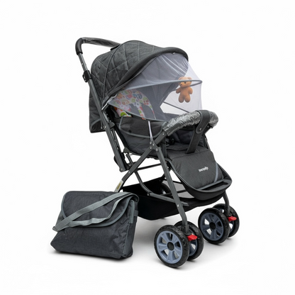 Coche JM Con Mango Reversible, Ropon y Pañalera