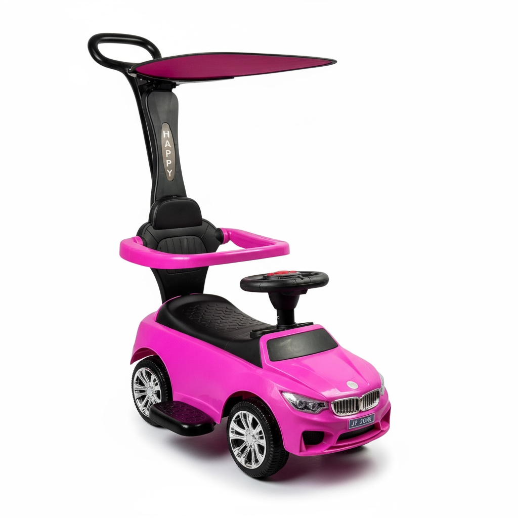 Carro Paseador Montable Deportivo Con Guía Dirigible Musical
