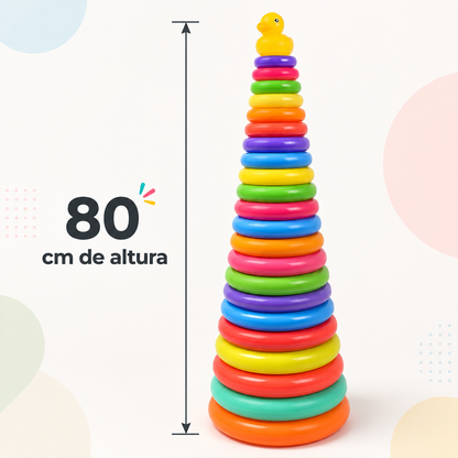 Torre de Aros Apilables Gigante 80 cm con Patito
