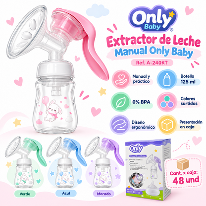 Extractor de Leche Materna Manual Only Baby 🍼
