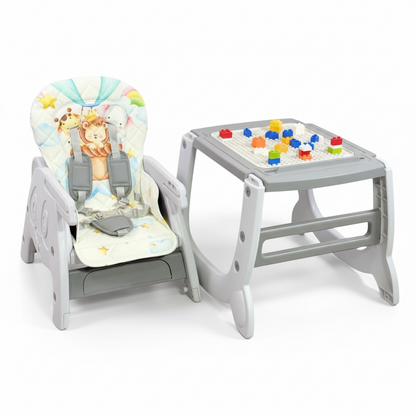 Silla Comedor Escritorio Winnieh Con LEGO, Telas En Cuero, Con Cancha y Plato Incluido
