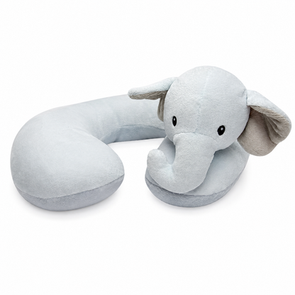 Soporte de Cuello para Bebé con Peluche Elefante | 2 Colores