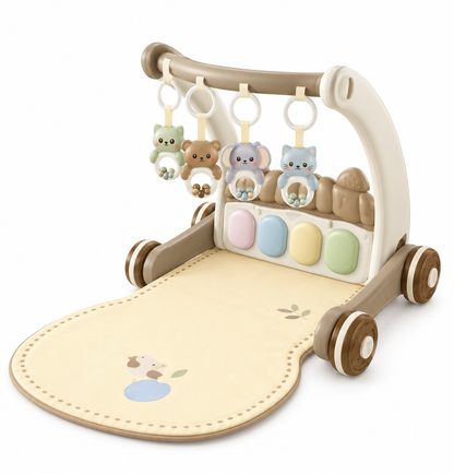 🎹 Gimnasio musical y caminador 2 en 1 — Beige