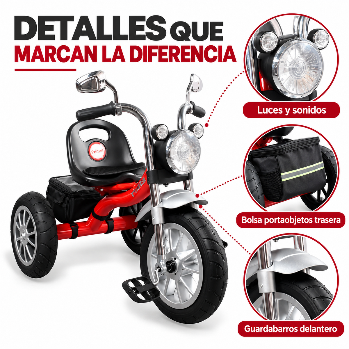 Triciclo Magnum Prinsel Rojo
