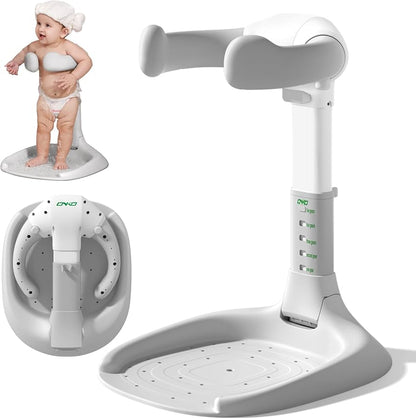 Soporte para ducha de bebé, soporte de baño para bebé altura ajustable con Base antideslizante y juguete pato, manos libres para madres