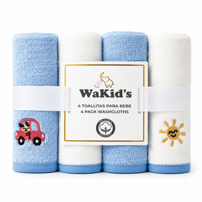 Toallitas Limpia Babitas para Bebé x4 | 100% Algodón | WaKid’s