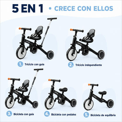 Bici Triciclo 5 en 1 Ryder Plegable y Dirigible Maxibaby