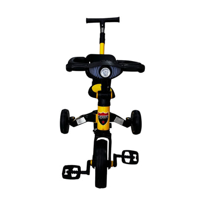 Bici Triciclo 3 En 1 Bicicleta Equilibrio Iniciacion Con Pedales, Luces y Con Guía De Lujo 1947