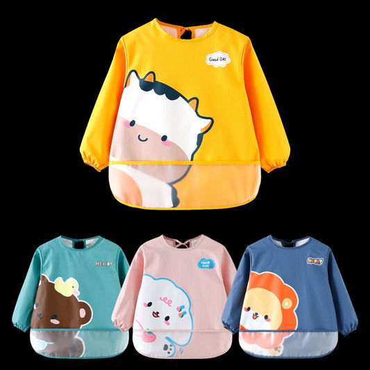 Babero Delantal Con Mangas En Tela Con Bolsillo Recolector