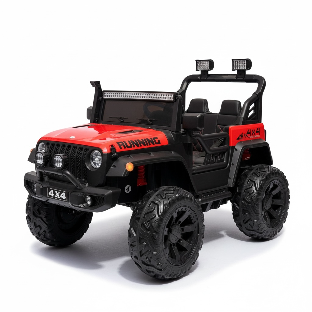Carro Jeep Eléctrico 2 Puestos  Running  Llantas En Goma y Control Remoto Maxibaby