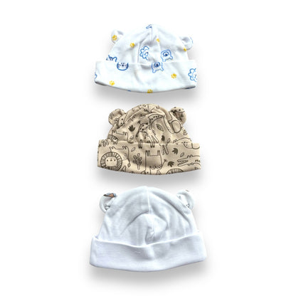 Gorros x 3 En Algodon Para Niño