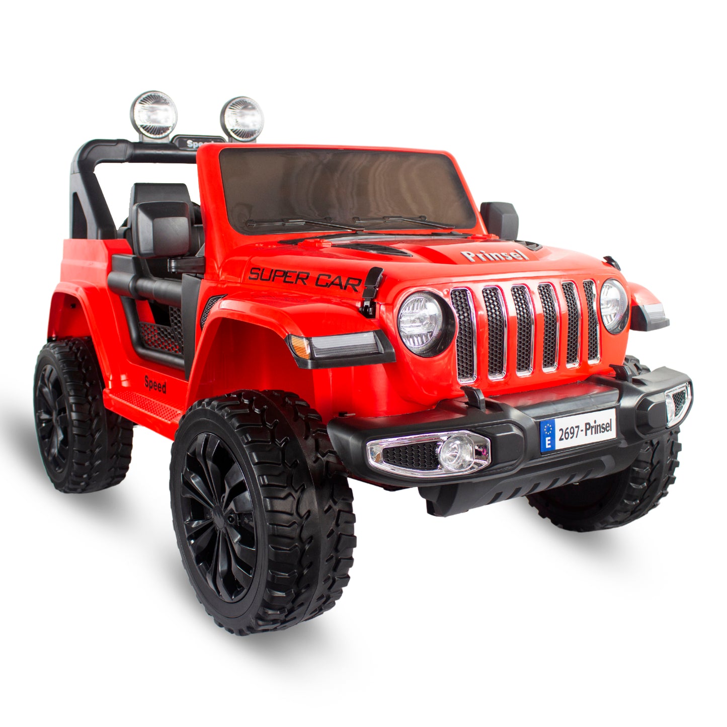 Carro Vehiculo Wrangler Prinsel Rojo Con Control Remoto
