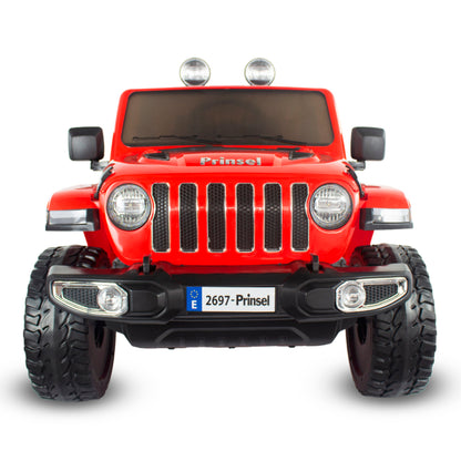 Carro Vehiculo Wrangler Prinsel Rojo Con Control Remoto