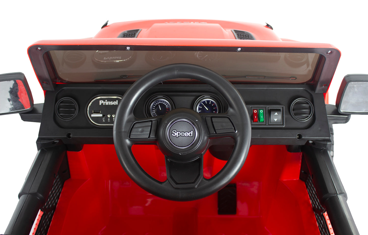 Carro Vehiculo Wrangler Prinsel Rojo Con Control Remoto