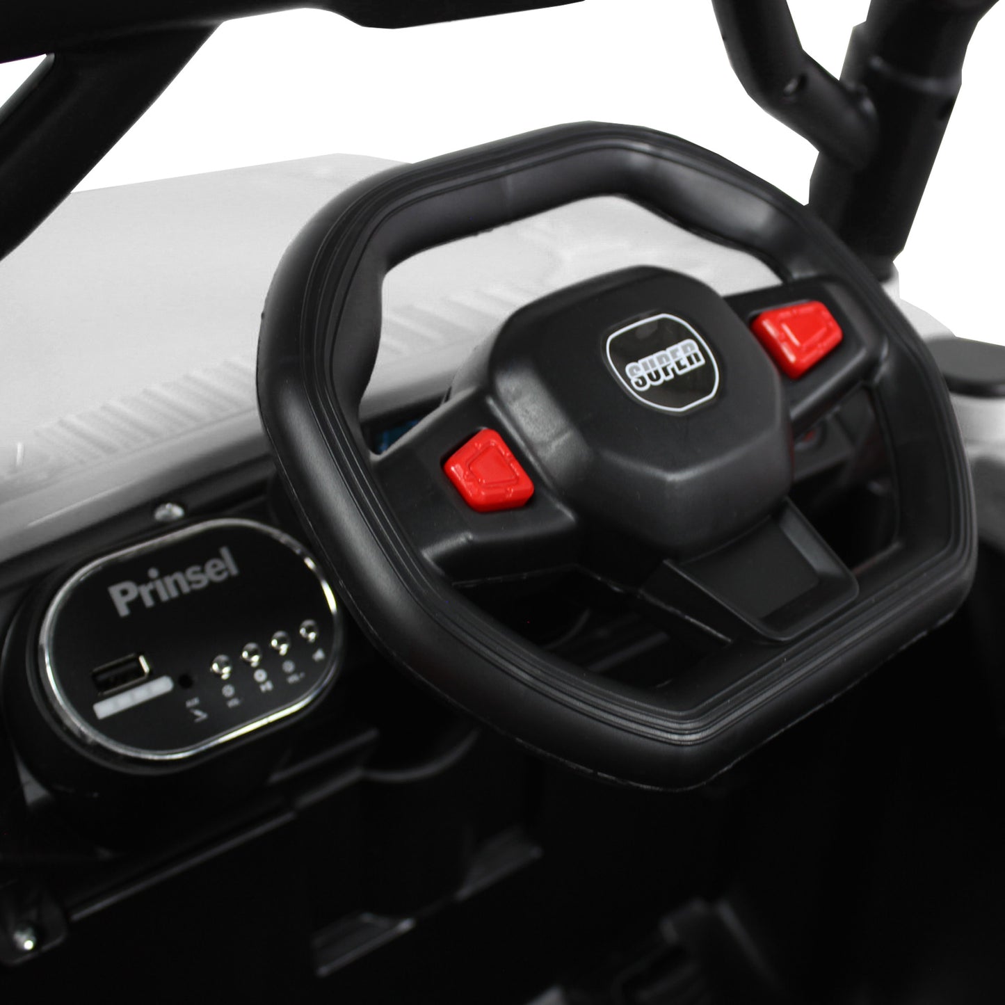 Carro Montable Eléctrico  Cherokee Prinsel Blanco Con Control Remoto