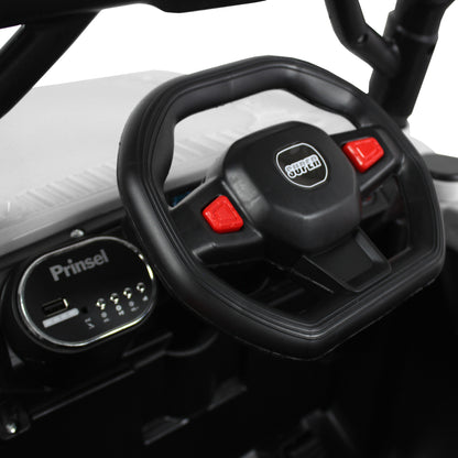 Carro Montable Eléctrico  Cherokee Prinsel Blanco Con Control Remoto