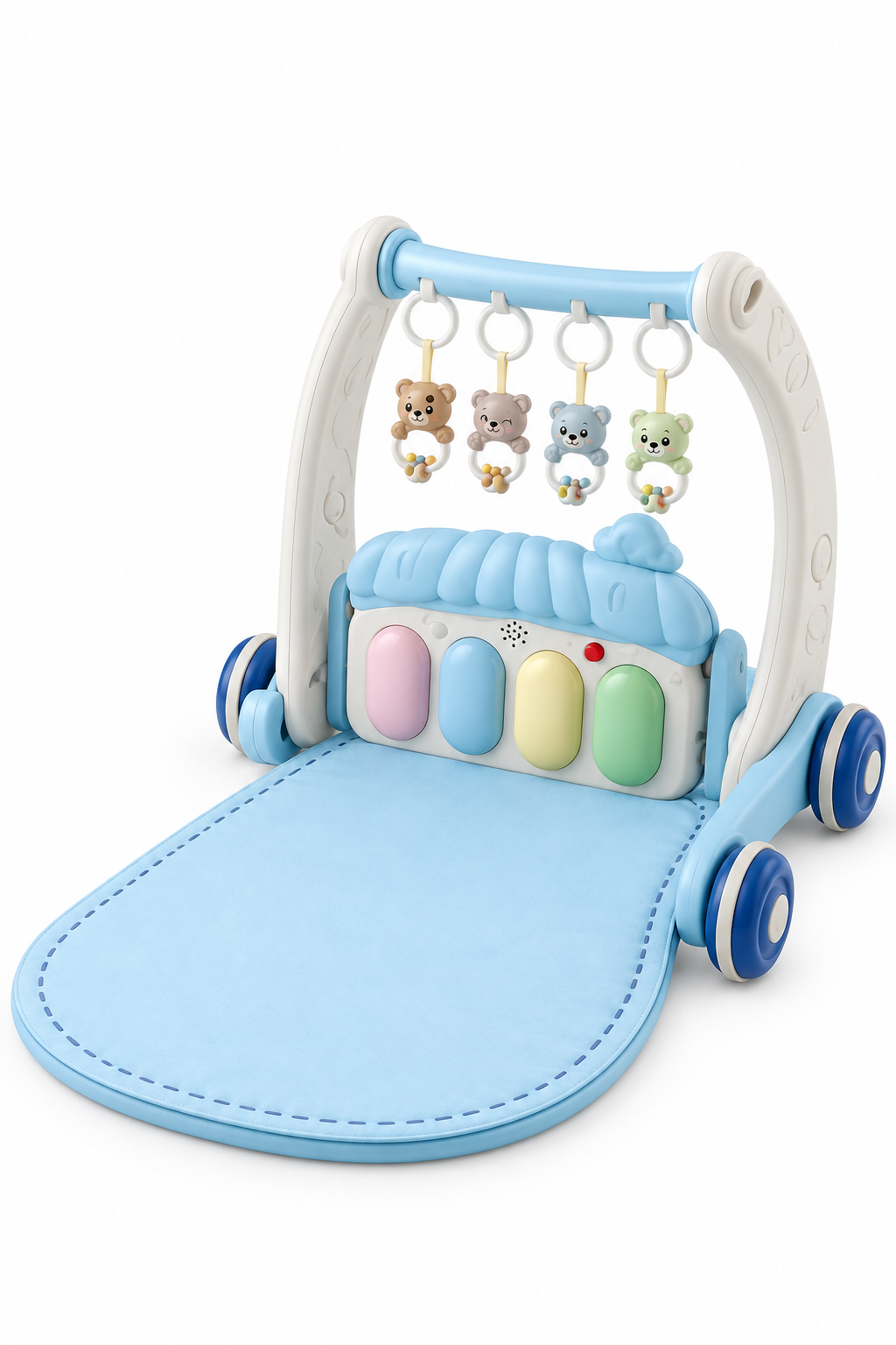 🎹 Gimnasio musical y caminador 2 en 1 — Azul