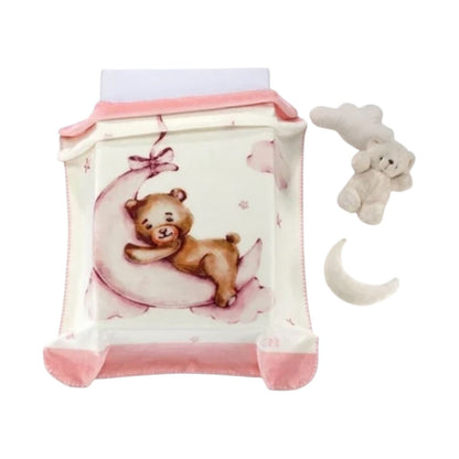 Cobija Térmica Española Mora Para Bebe 110 X 140 cms Oso Luna