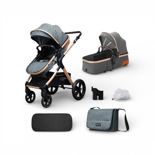 Coche Moisés De Lujo X1 Con Pañalera y Doble Acolchado