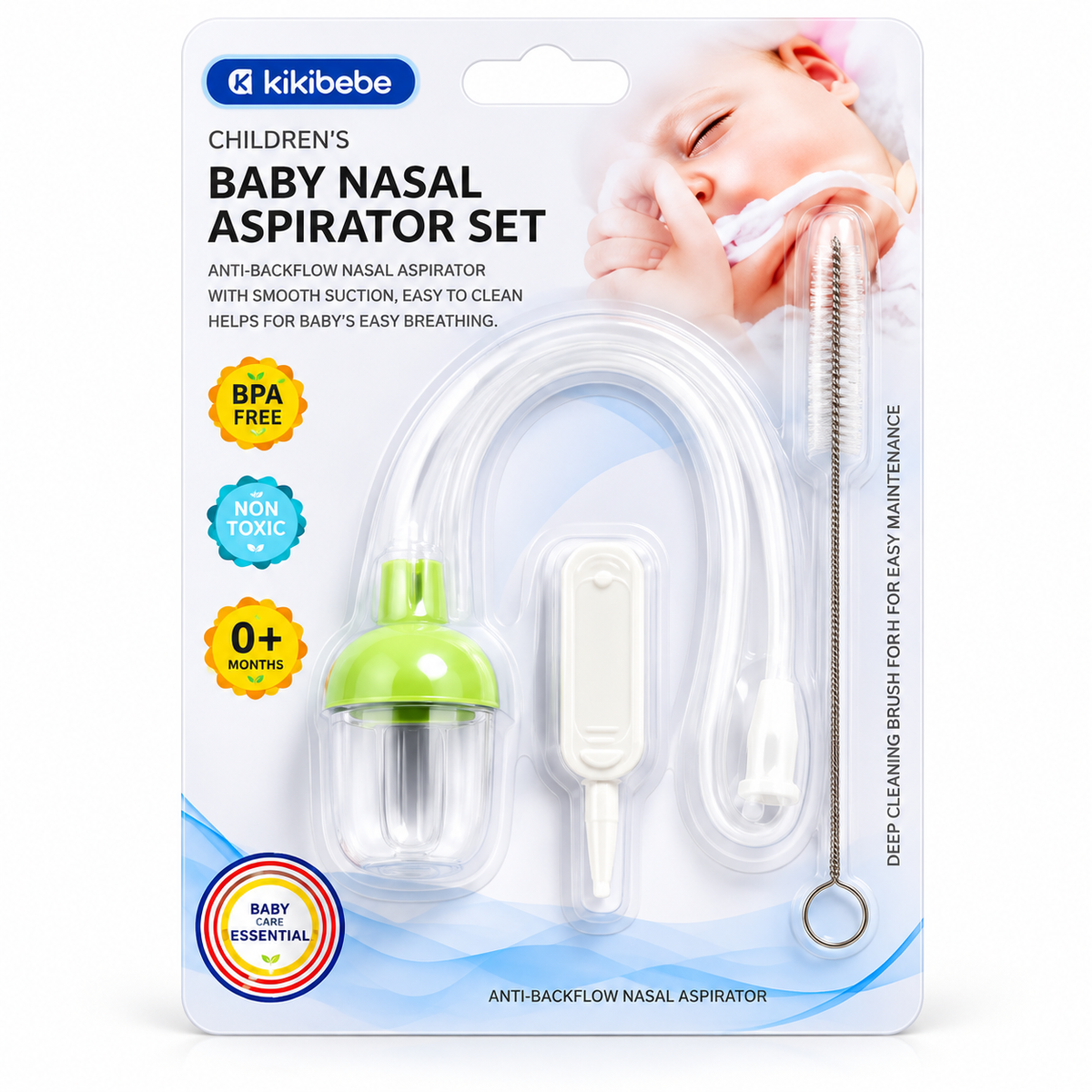 👶💙 Set Aspirador Nasal para Bebé x3 Piezas