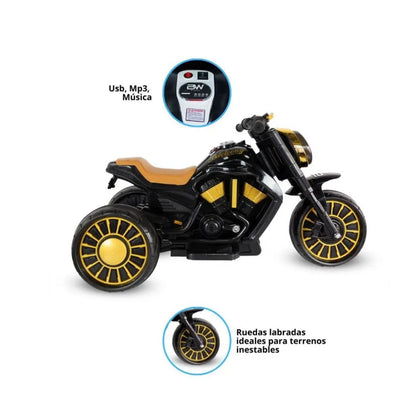 Moto Electrica Para Niños Renegade Xl Negro Prinsel