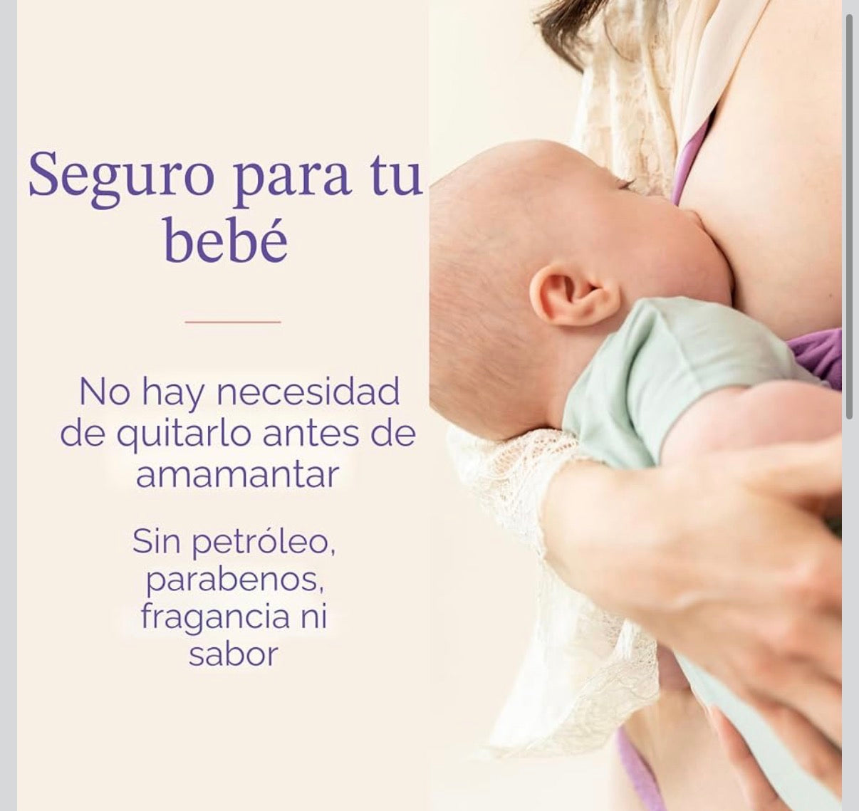 Crema De Lanolina Para Pezones Segura Para La Lactancia del Bebé x 40 Gramos Lasinoh