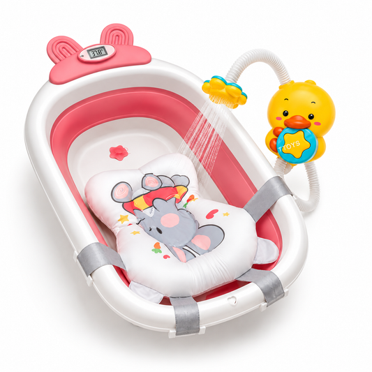 🛁 Combo Tina de Baño para Bebé + Ducha de Patito