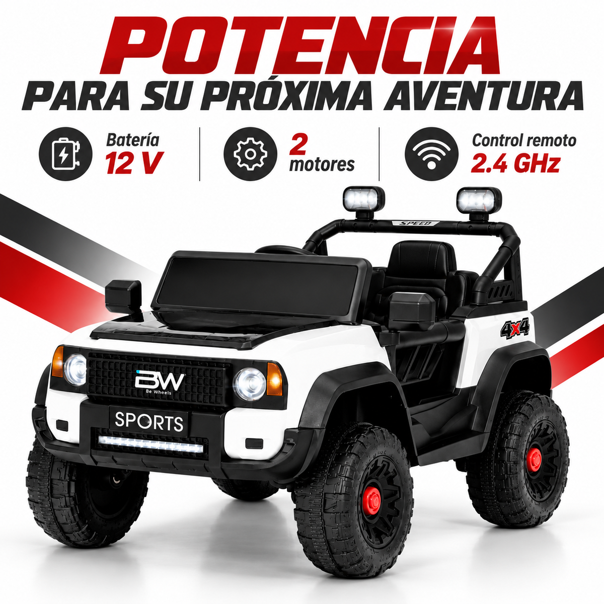 Carro Eléctrico Toyota, Con Control Remoto Llantas En Goma Eva y Bluetooth Marca Prinsel 12 Voltios