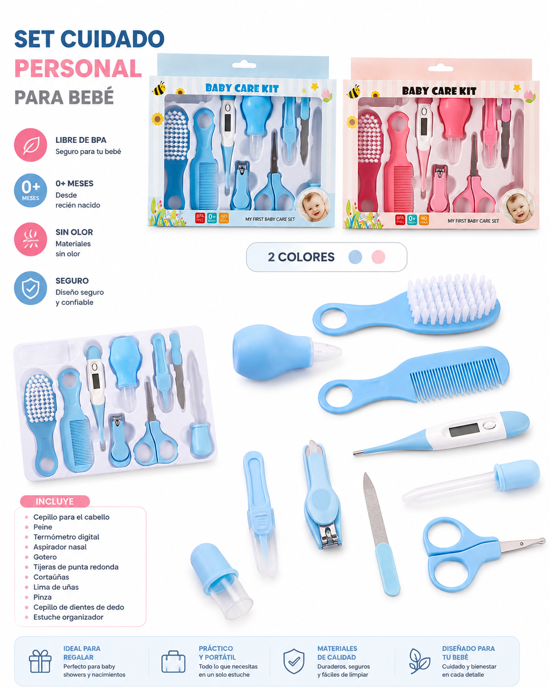 Set de Cuidado Personal para Bebé | Kit de Higiene Infantiles