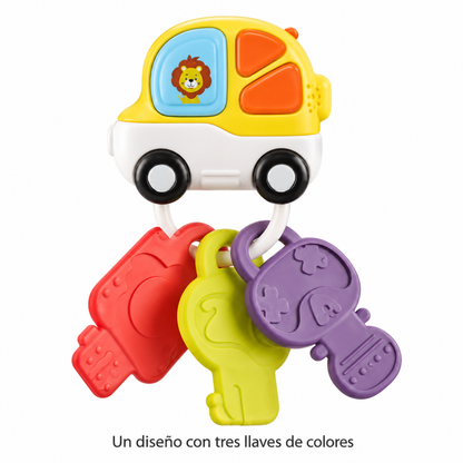 🚗🎶 Llaves musicales con rascaencías: ¡diversión en sus manitos!