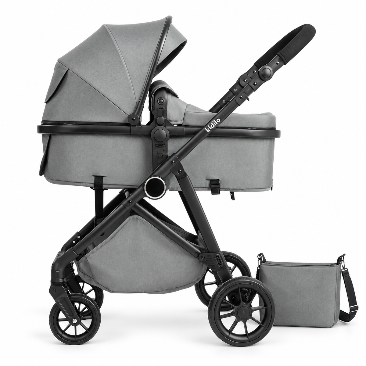 Coche Moisés Marca Kidilo K02 2 en 1 Con Pañalera