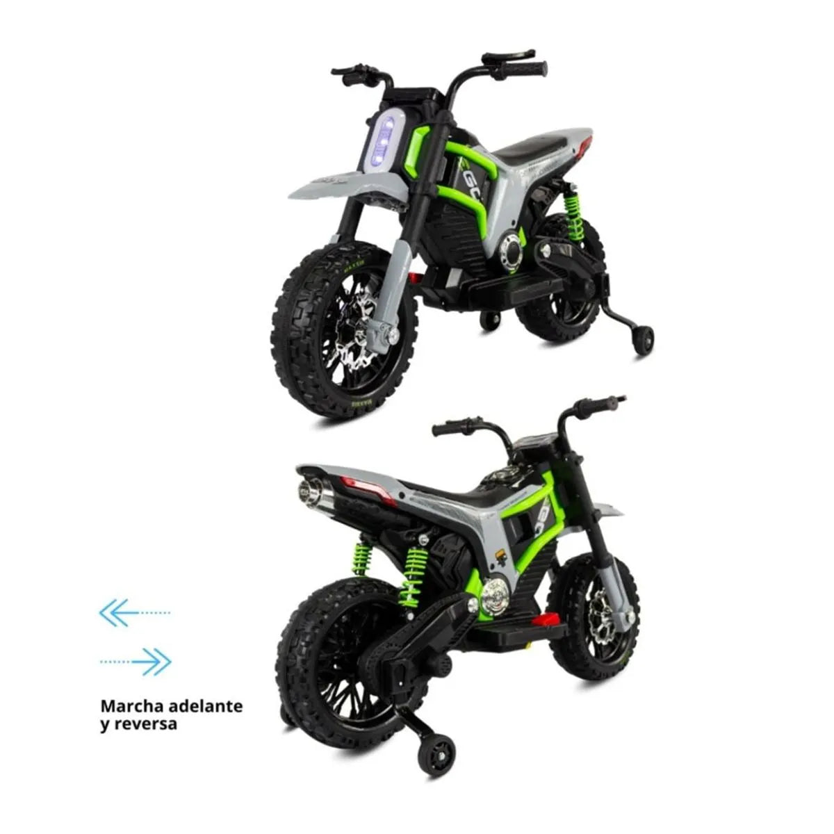 Moto Montable Electrica Para Niños Crosscity XL Verde Marca Prinsel