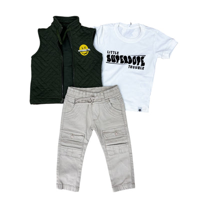 Conjunto 3 Piezas Chaleco Punto