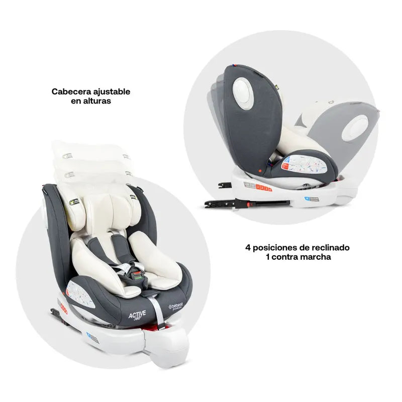 Silla Para Carro 360 Active Con Isofix Premium Bebesit