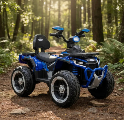 Cuatrimoto Eléctrica 4x4 Niños 12v Llantas Goma App Y Cuero Grande