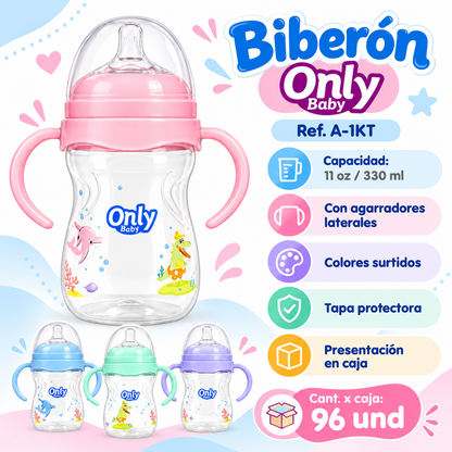 Biberón Only Baby 330 ml 11 Oz | Con Agarraderas