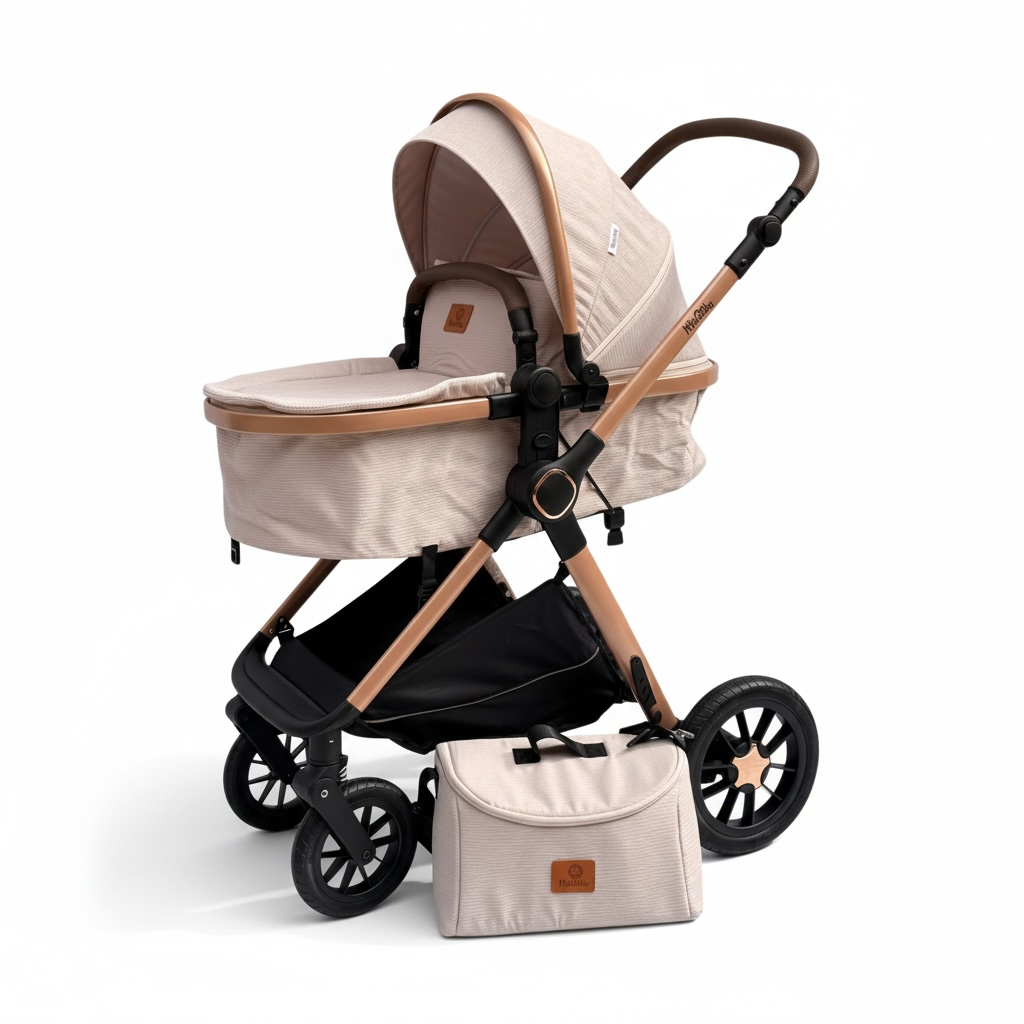 Coche Tipo Moisés Spider  Premium Con Mango Reversible Y Pañalera