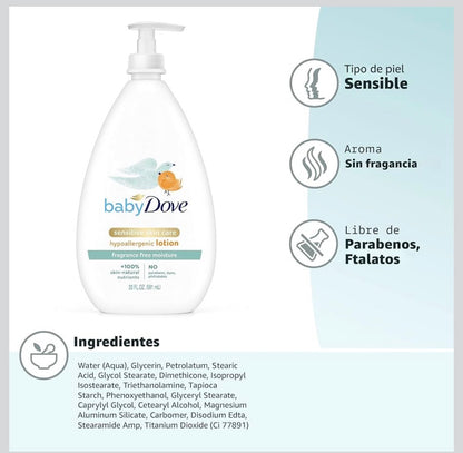 Crema Corporal y Para El Rostro Dove Baby 591 Ml