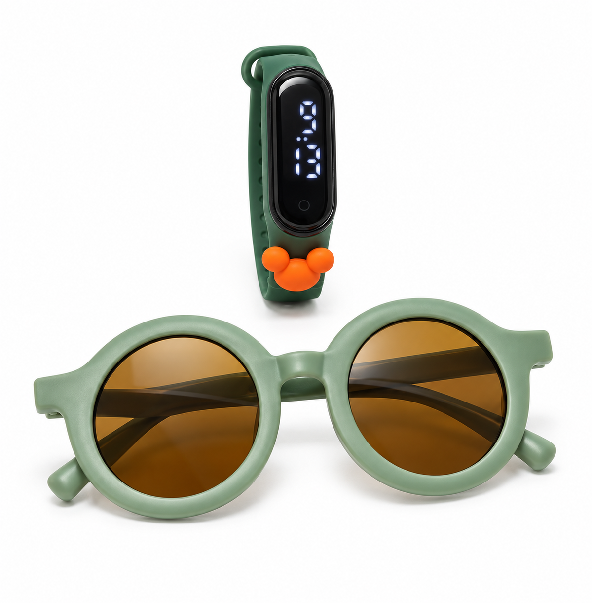 Set infantil de gafas redondas + reloj digital