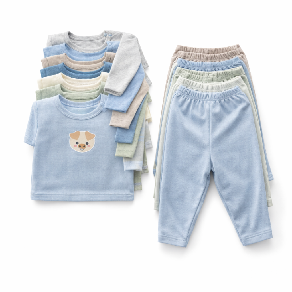 Semanario Para Bebe 14 Piezas - 7 Camibusos + 7 Pantalones Niño