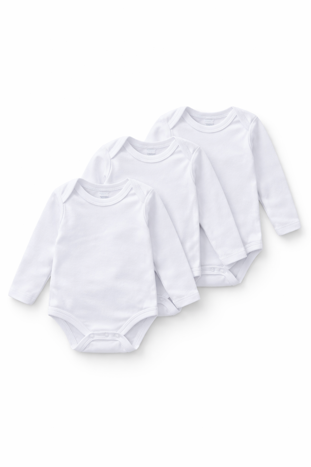 Body Manga Larga x 3 Unidades Blanco