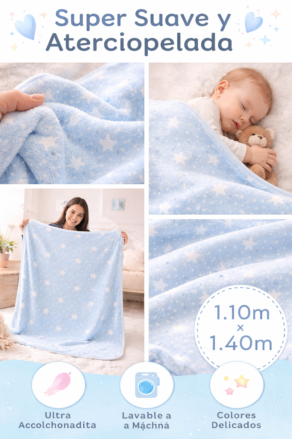 Cobija Térmica Ultra Suave Premium Star XJ03 110x140