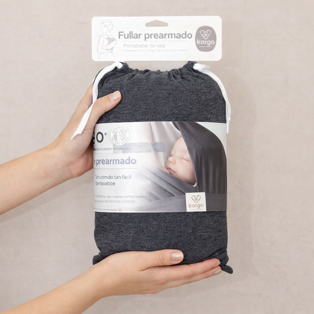 Cargador Fular Prearmado Premium para Bebé | Portabebé Ergonómico en Algodón (0–10 kg)
