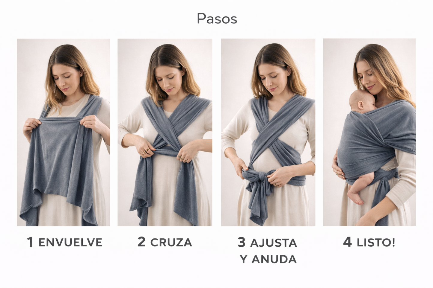 Cargador Fular Semirrigido Color En Algodon