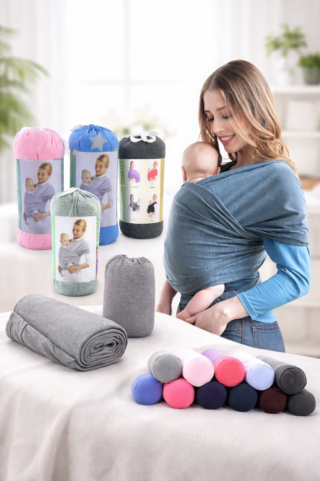 Cargador Fular Semirrigido Color En Algodon