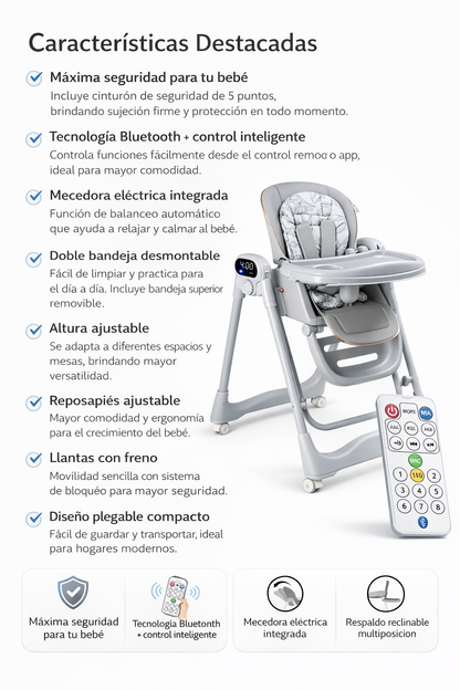 Comedor Columpio Con Bluetooth y Control Remoto 641 BONY